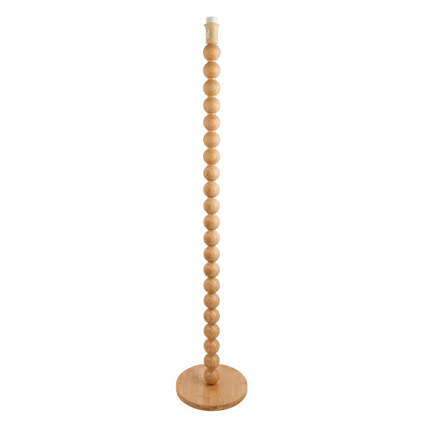 Heritage Hues Cane Floor light Base finished in Natural Bamboo